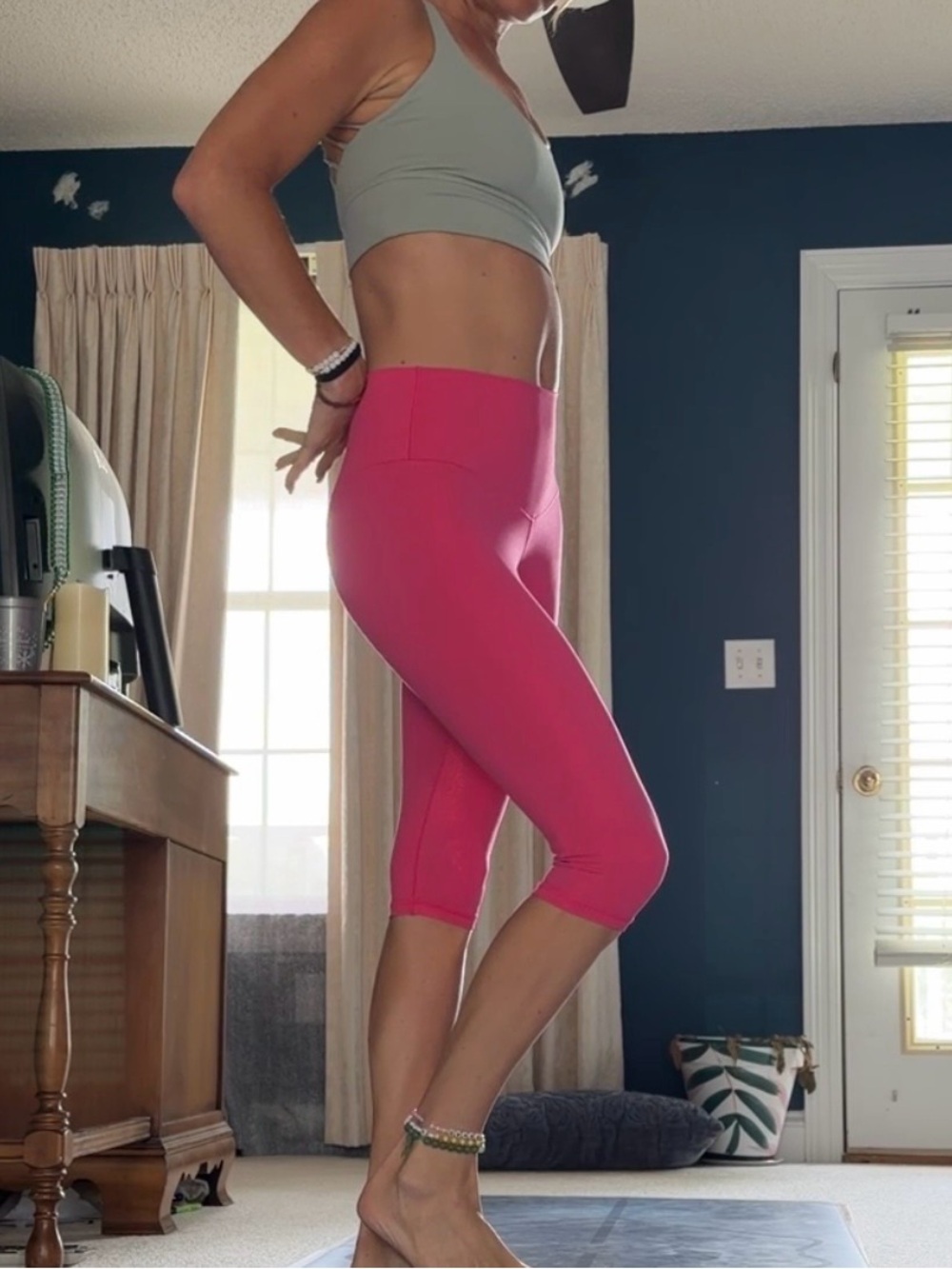 OFFLINE by Aerie Real Me Liquid Shine Legging in Fuchsia Pink